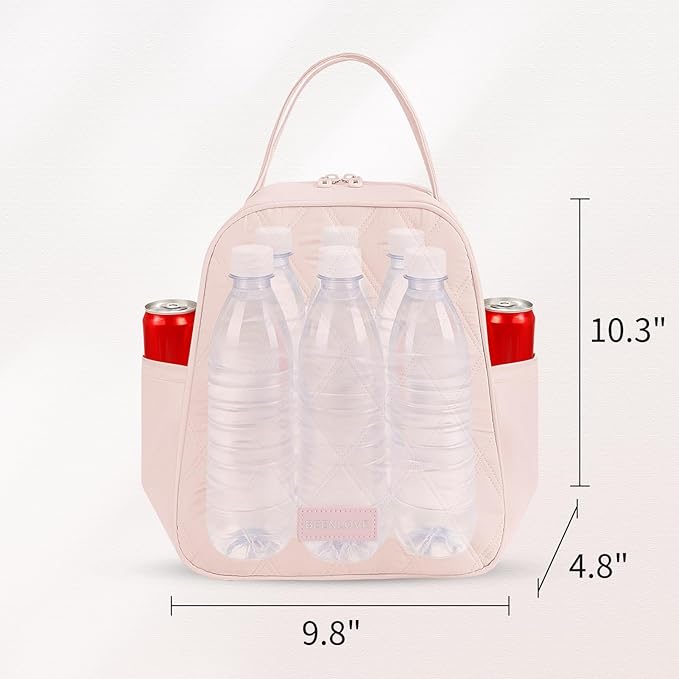 Lunch Box for Women Insulated,Soft Lightweight Lunch Cooler,Leakproof Adult Lunch Bag for Work Camping Picnic Beach,Pink