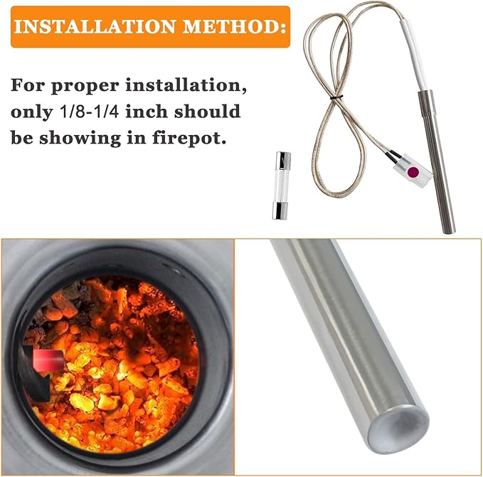 Replacement Parts Hot Igniter Kit, Compatible with Pit boss Pellet Grill and Camp Pellet Grill, igniter Comes with one Fuses
