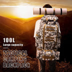 100L Camping Hiking Backpack,Molle military Tactical rucksack backpack,Waterproof Lightweight Hiking Backpack