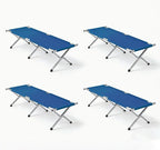 Portable Folding Camping Cot, Heavy Duty Sleeping Bed with Carrying Bag, 610D Oxford Cloth & Lightweight Aluminum Frame, 275lbs Load, Outdoor Cot for Adults, Travel, Hiking, Office (Navy blue, 4 Pack)