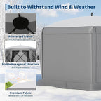 13x13FT 6-Sided Pop Up Gazebo Tent，One-Push Setup Canopy Tent with Removable Canopy Top & Wind Cloths, Outdoor shelter for Camping, Backyard Parties, Outdoor Events - Grey