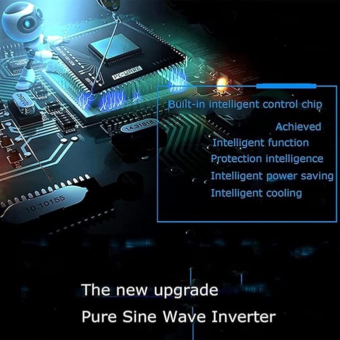 3000W 4000W 5000W Pure Sine Car Inverter Power Voltage Converter DC 12V/24V/48V/60V/72V to 110V / 220V 230V AC Pure Sine Wave Inverter Transformer Converter for Camping RV (Color : 48Vto110V, Size :