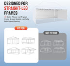 CROWN SHADES 10x20 Canopy Sidewalls (4pck) - Replacement Walls for 10x20 Gazebo, Event Shelter Accessories - White