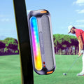 Golf Speaker Magnetic Bluetooth Speaker with 7 Colorful Flashing Lights 20W Super Bass 15H Playtime Portable Waterproof for Golf Cart,Golf Gifts,Outdoor, Home (Black)