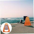 Fully Automatic Outdoor Changing Tent Quick-Open Shower Privacy Tent for Camping Fishing and Hiking Orange Double Ergonomic Design Spacious