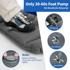 Sleeping Pad for Camping - 4” Thick Inflatable Camping Mat with Built-in Pump & Pillow, Ultralight Self Inflating Camping pad, Backpacking Sleeping Mat for Hiking, Tent, Traveling