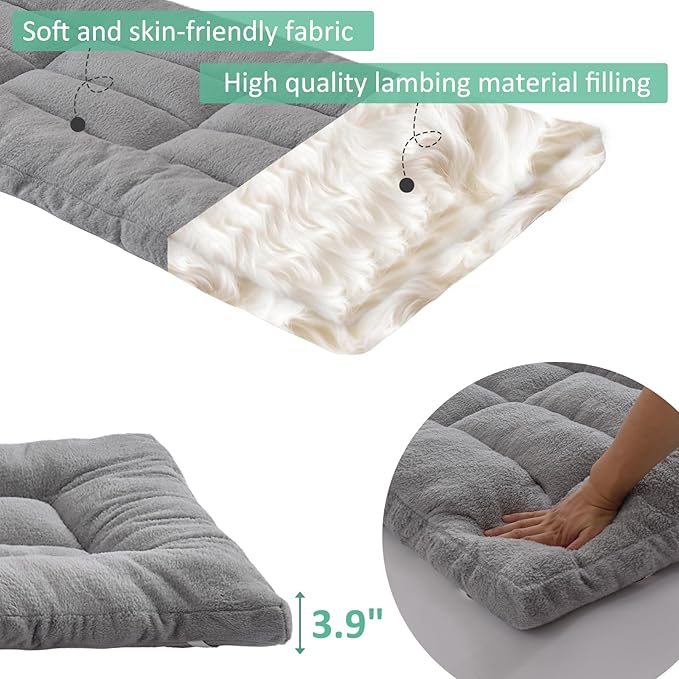 Thick Camping Sleeping Pad - Lamb Fluff Camping Cot Pads for Adult, Soft Sleeping Mat, Non-Slip Camping Mattress Pad for Car Tent