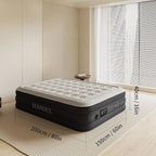 Air Mattress Queen with Built in Pump, Inflatable Mattress Blow Up Mattress 16 Raised Comfort,Upgraded Surface Portable Bed, Air Bed for Home, Guest, Camping, Colchone Inflable, 650 lbs