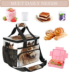 Pardick Watercolor Animals Horse Soft Cooler Bag Insulated Lunch Box for Men & Women, Large Leakproof Lunch Bag Portable Beach Cooler for Work, Picnic, Road Trips,Fishing, Travel, Camping,A-17