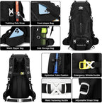 Esup 50L Hiking Backpack Men Camping Backpack with rain cover 45l+5l Lightweight Backpacking Backpack Travel Backpack