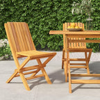 Folding Patio Chairs 2 pcs,Outdoor Chairs,Club Chairs,Decorative Chair,Camping Chair,Camping Chair,Reception Chair,Bistro Chair,for Patio,Balcony,Party,18.5"x18.5"x35" Solid Wood Teak