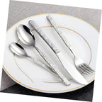 1 Set Household Heavy Mirror Dinnerware Dishwasher Tableware Dinner Forks Outdoor Spoon Kitchen Knives Safe Cutter Travel Duty Serving Stainless Home Knife Steak for Kit Camping Kitchenware