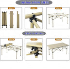 Camping Table，Portable Folding Table,with Carry Bag，Suitable for Indoor, Outdoor, Camping, Backyard, Party, Patio, The Yellow Camping Table at The Beach