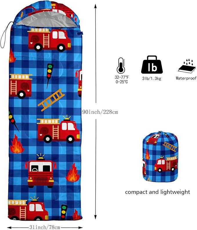 QOOMO Camping Sleeping Bags,3 Season Warm & Cool Weather,Lightweight,Waterproof Sleeping Bags for Adults & Kids Traveling,and Outdoors