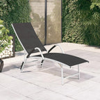 Sun Lounger Textilene and Aluminum Blacktanning Chair Camping Chairs Recliner Patio Suitable for Garden Courtyard