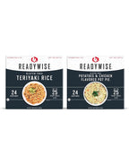 ReadyWise Emergency Food Supply - 48 Servings Gluten Free Entrées, 2 Boxes, Freeze Dried Survival Prepper Food & Dehydrated Meals, Camping Essentials for Backpacking, up to 25 Year Shelf Life