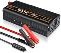 800W Power Inverter, Inverter 12V to 110V with 2 AC Outlets, 2.1A USB Port, Car Power Inverter with Alligator Battery Clamp for Phone, Laptop on Camping, Road Trip