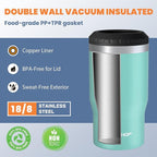 HAUSHOF 4 in 1 Insulated Stainless Steel Can Insulator, Fits Standard & Slim 12 oz Cans|Beer Bottles, Perfect for Outdoors
