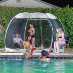 Alvantor Pop Up Screen House Gazebo with Mosquito Netting, Instant UV Resistant Sun Shelter for Patio & Backyard, Portable Canopy Tent for 2-10 Person