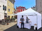 ABCCANOPY 10x10 Pop up Canopy Tent with Sidewalls - Easy up Canopies with Awning, Outdoor Tents for Parties, Market, Commercial Events, Gray