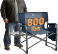 Timber Ridge XXL Directors Chair, 600lbs Capacity Heavy Duty Folding Camping Chair with Side Table & Insulated Pocket, Oversized Portable Chair with Carry Strap