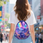 Upetstory Elephant Drawstring Backpack Lightweight Draw String Bag Cinch Sack Pack School PE Kids Bags Travel Storage Pouch for Gym Traveling Yoga Outdoor Sports Active Exercise Fitness