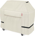 Porch Shield 54W x 24D x 46H inch Premium Gas Grill Cover Up to 52 inch, Waterproof and Fade Resistant 600D BBQ Covers for Weber, Brinkmann, Char-Broil and More, Light Tan