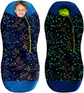 AceCamp Glow in The Dark Mummy Sleeping Bag for Kids and Youth, Temperature Rating 30°F/-1°C, Water-Resistant for Camping, Hiking, and Slumber Party