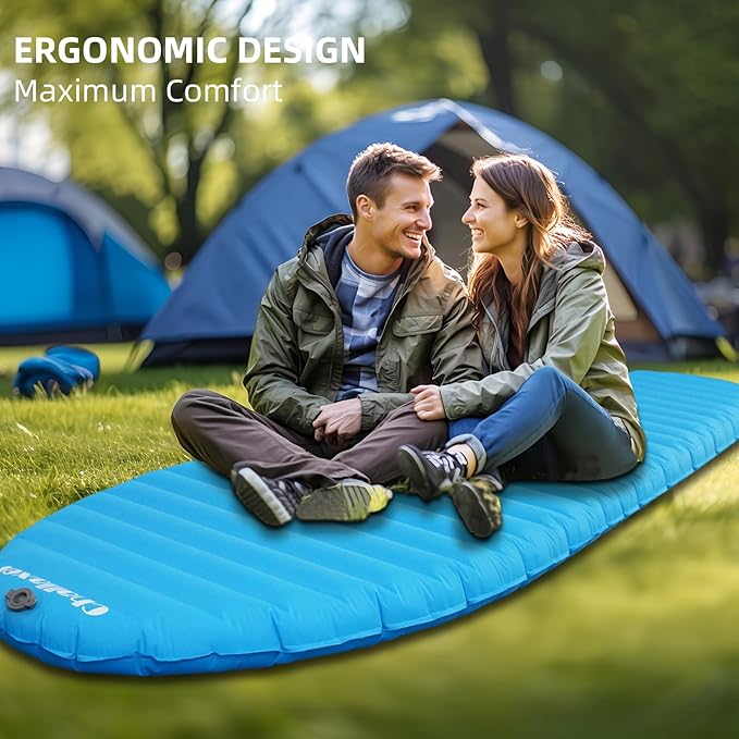 Ultralight Sleeping Pad for Camping, 74.8"x23.2" Camping Mat with Pump Sack Inflatable Sleeping Pads Compact for Camping Backpacking Hiking Traveling Tent