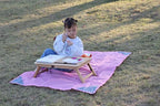 Orga'Neat Pocket Picnic Blanket, Sandproof Lightweight Pocket Camping Tarp, 55″x 39″ Foldable & Fits into Small Bag, Water Resistant Washable Quick Dry Compact Beach Mat for Outdoor Recreation