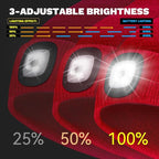 VIBELITE LED Beanie Hat with Light, USB Rechargeable LED Headlamp for Hiking, Camping, Gifts for Men, Dad, Teen Boys, Husband, Women, Boyfriend, Birthday Gifts for Women, Red