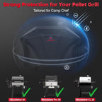 Comnova Pellet Grill Cover for Camp Chef 24 Series - 600D Premium Smoker Cover Waterproof & Heavy Duty for Camp Chef Woodwind 24, Woodwind Pro 24, PG24, PG24WWSB, SmokePro SG24, DLX 24, and More