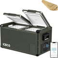ICECO VL75ProD Portable Freezer for Car, Dual Zone Portable Fridge/Freezer with SECOP, Multi-directional Lid, 0-50°F, Dual USB 12/24VDC&110-240VAC, Car Refrigerator For Car, Home| With Sleeping Bag