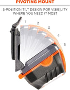 Ergodyne - 60191 Hard Hat Headlamp, Skullerz 8981, Orange