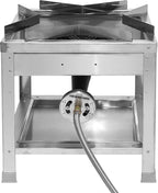 Stainless Steel Single Propane Burner – Outdoor Gas Cooker with 20 PSI Regulator, 200,000 BTU High-Power Portable Propane Stove for Outdoor Cooking, Turkey Frying, Seafood Boiling & More