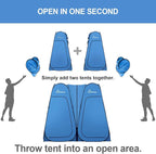 WolfWise 2 Room Pop Up Shower Privacy Tent Dressing Room Sun Shelter for Outdoor Camp Toilet Camping Biking Fishing