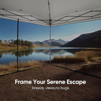 Quictent 10x10 Pop Up Screened Canopy Tent, Instant Setup for 1 Person with Netting, Portable & Compact, Waterproof & UV Protection, Ideal for Camping, Beach, Parties, and Outdoor Events