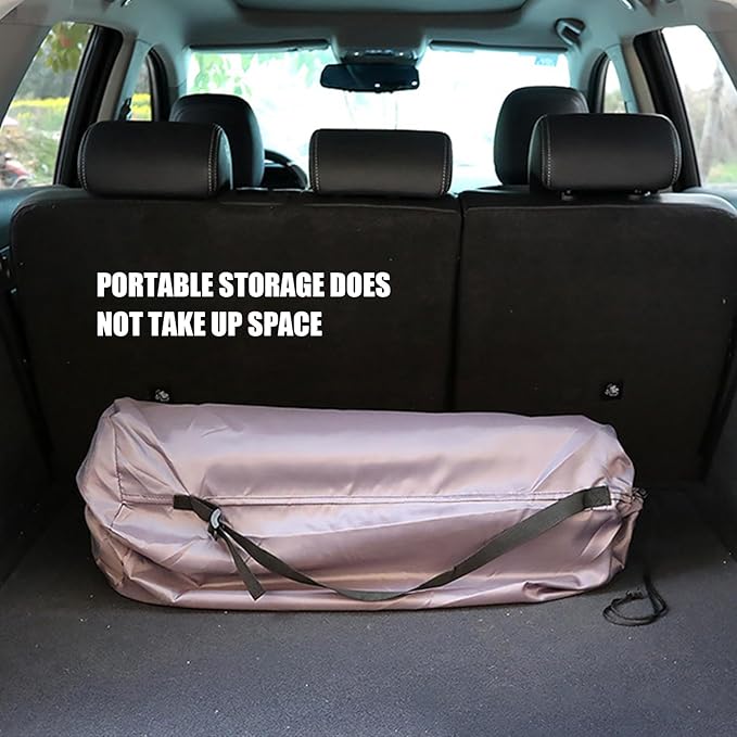 Inflatable Car Air Mattress for Toyota Prius/Prius+ XW50 XW30/5.Gen 2003-2025 Air Mattress Camping Bed Car Sleeping Bed Portable Foldable Car Air Bed,Suede Black