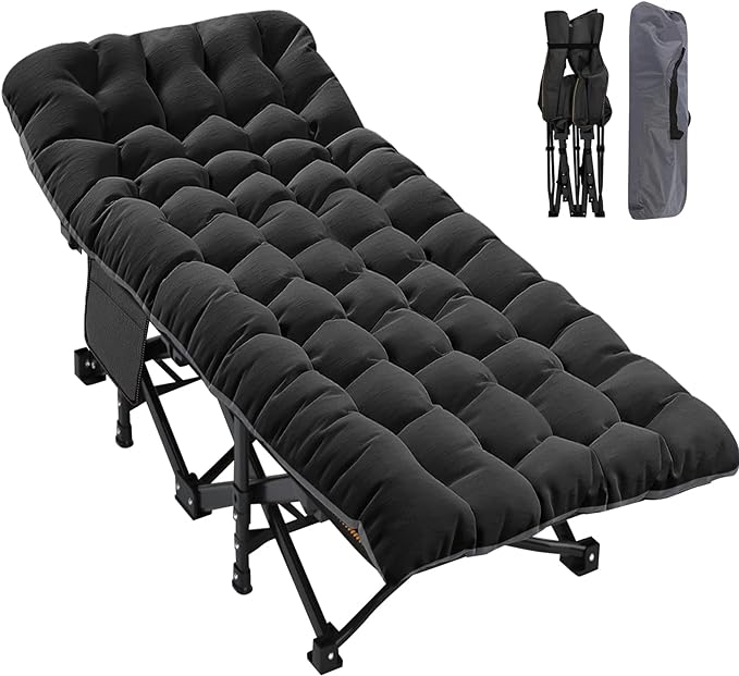 ABORON Heavy-Duty Folding Guest Bed for Adults, 500lb Capacity, Portable Extra Cot with 1207D Double Layer, Ideal for Indoor Guest Stays & Temporary Home Use