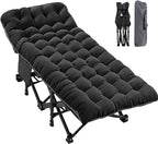 ABORON Heavy-Duty Folding Guest Bed for Adults, 500lb Capacity, Portable Extra Cot with 1207D Double Layer, Ideal for Indoor Guest Stays & Temporary Home Use
