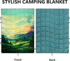 Camping Blanket, Puffy Blankets Lightweight Windproof Resistant for Outdoors,Hiking, Backpacking,Car,Picnic,Stadium
