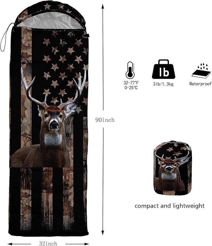 HOSIMA Butterfly Sleeping Bags for Adults and Kids for Camping,Black Gothic Ultralight Sleeping Bag for Cold Weather Summer.