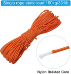 PATIKIL 65 Feet Reflective Guyline Camping Paracord, 3mm Tent Cord Guyline Rope Nylon Paracord Rope for Camping Tent Tarp Hiking, Orange (20M)