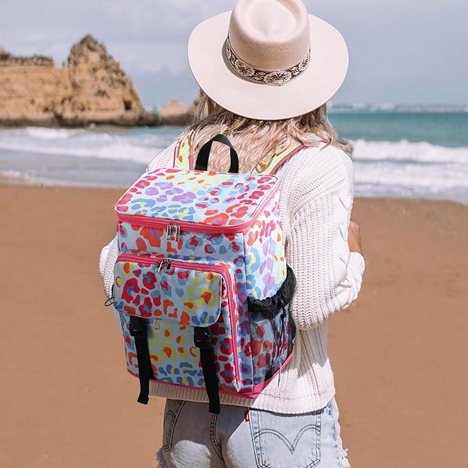 DYSHAYEN Cooler Backpack,Lightweight Backpack Cooler Insulated Leak Proof,30 Cans Soft Cooler Bag for Beach,Camping,Beach,Picnic,Lunch