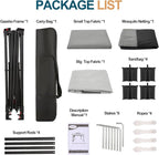 COBIZI 11x11 Pop Up Gazebo Canopy Tent Easy Up Outdoor Gazebo Waterproof Upgrade Portable Gazebo with Mosquito Nettings, Double Vented Roof and Carry Bag for Patio Garden Lawn(Gray)