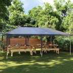 Large Party Tent Anthracite Polyethylene Steel 13.1 x 19.7 ft for Outdoor Gatherings, Durable Water-Resistant Pavilion with Simple Assembly for Weddings Festivals BBQs