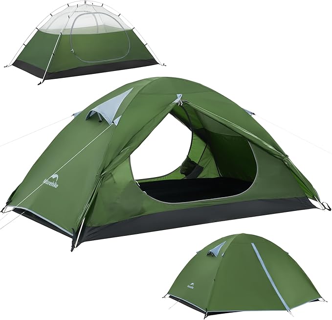 Naturehike Bleik 2-3 Person Camping Tent, Waterproof Double Layer Lightweight Backpacking Tents for Camping