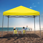 ABCCANOPY Stable Pop up Outdoor Canopy Tent 10 x 10 ft Base / 8 x 8 ft Top, Yellow