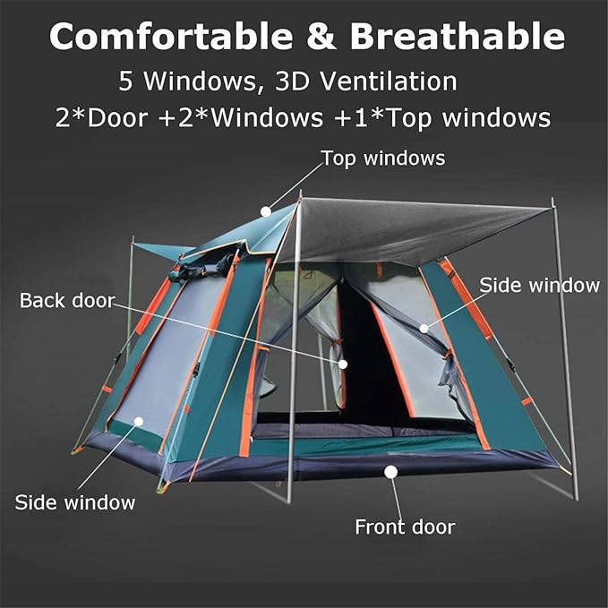 Tent 6-7 People Open Tents Outdoor Camping Hiking Automatic Season Tents Family Camping Tent