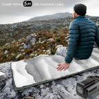 Heated Sleeping Bag pad, Operated by 5V/2A USB Power Supply, 3 Adjustable Temperature Levels, Heated Sleeping Bag Liner for Cold Weather Backpacking or Hiking (Mountains, 76" x 24")